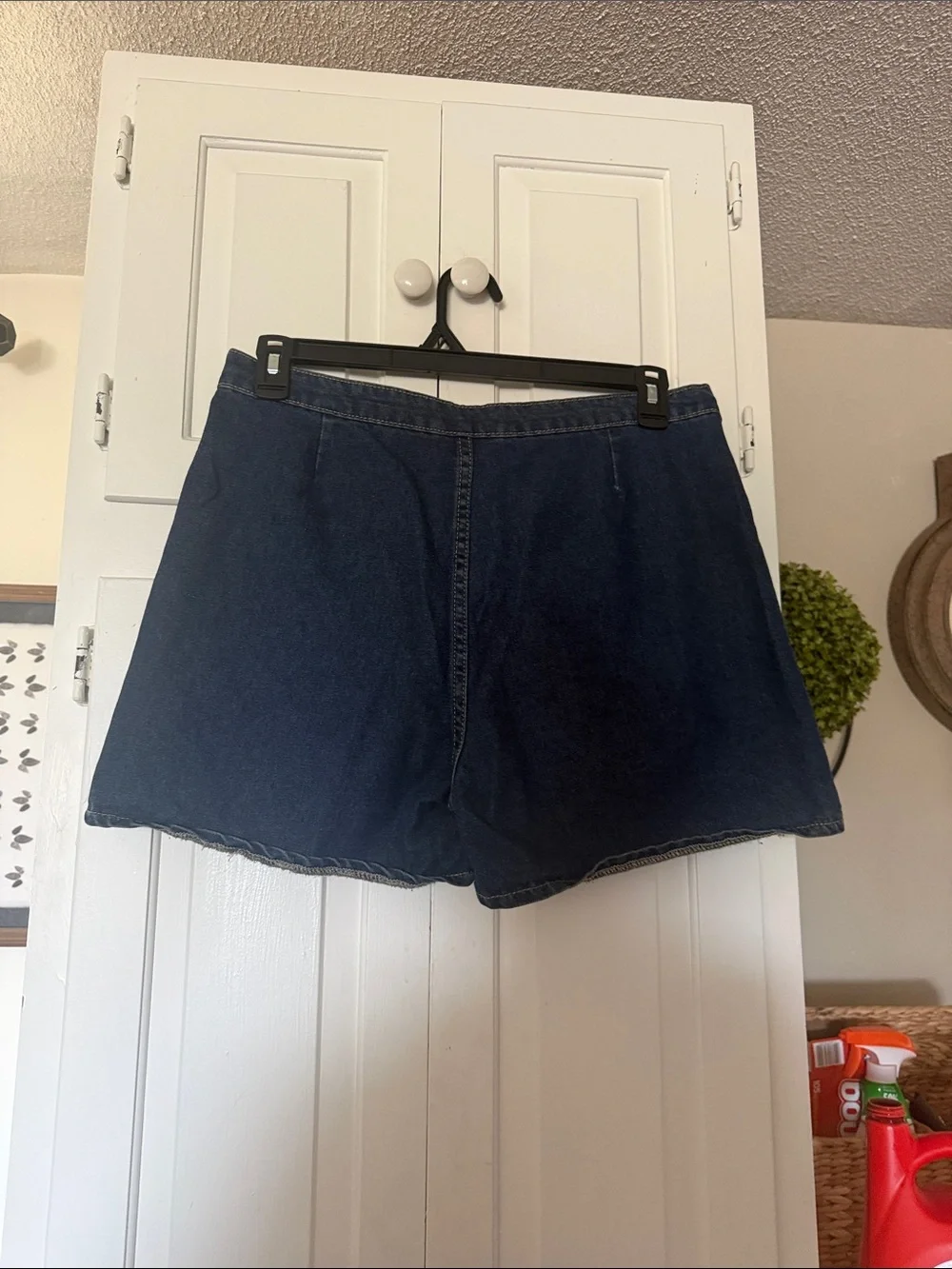 Denim Vest and Short Set - Dark Blue